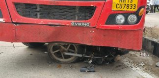 बस-दुचाकीचा भीषण अपघात; ३ जागीच ठार