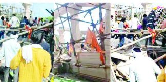 मंदिराचा सभामंडप कोसळून यशवाडीत ५ भाविकांचा मृत्यू