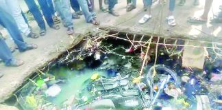 नाल्याचा स्लॅब फुटला; युवक व बालक नाल्यात पडून गंभीर जखमी