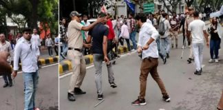 अकारण गर्दी टाळण्यासाठी साध्या वेशातील पोलिस होते